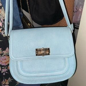 Blue shoulder purse from Italy